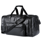 Sac de sport homme en similicuir végan, 55 cm, noir