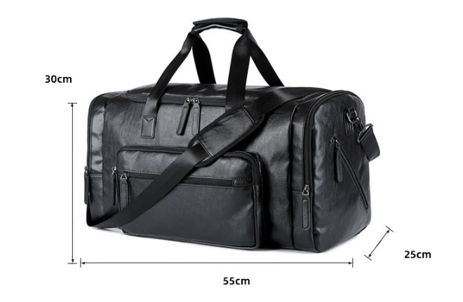Sac de sport homme en similicuir végan, 55 cm