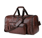 Sac de sport homme en similicuir végan, 55 cm, marron