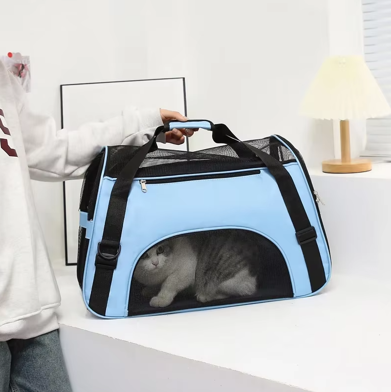 Sac de transport chien et chat pliable et aéré, trois tailles