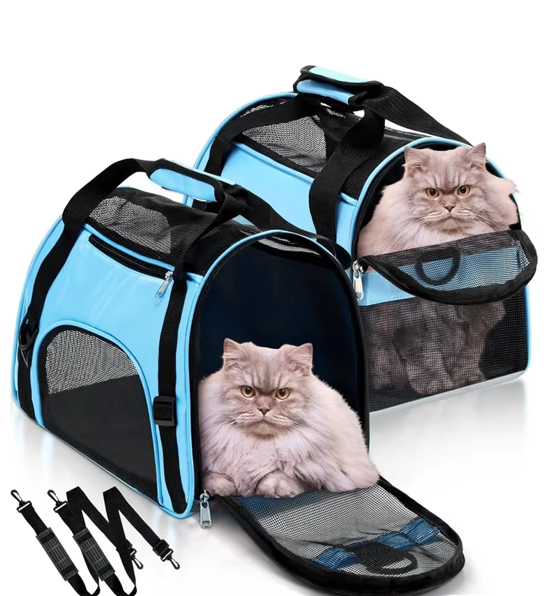 Sac de transport chien et chat pliable et aéré, trois tailles