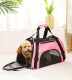 Sac de transport chien et chat pliable et aéré, trois tailles, rouge