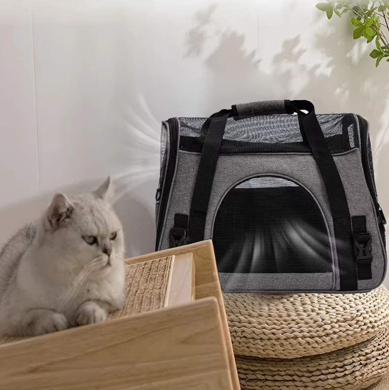 Sac de transport chien et chat pliable et aéré, trois tailles