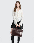 Sac de travail femme en cuir, ordinateur 14 pouces, aimanté