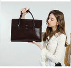 Sac de travail femme en cuir, ordinateur 14 pouces, aimanté