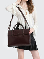 Sac de travail femme en cuir, ordinateur 14 pouces, aimanté