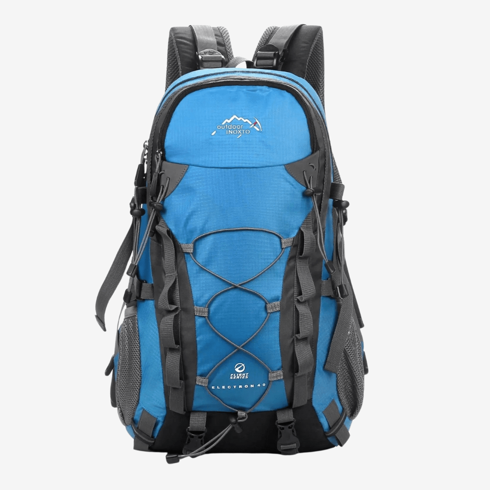 Sac à dos de randonnée 40 L à dos ventilé, 50 x 32 x 15 cm, bleu clair