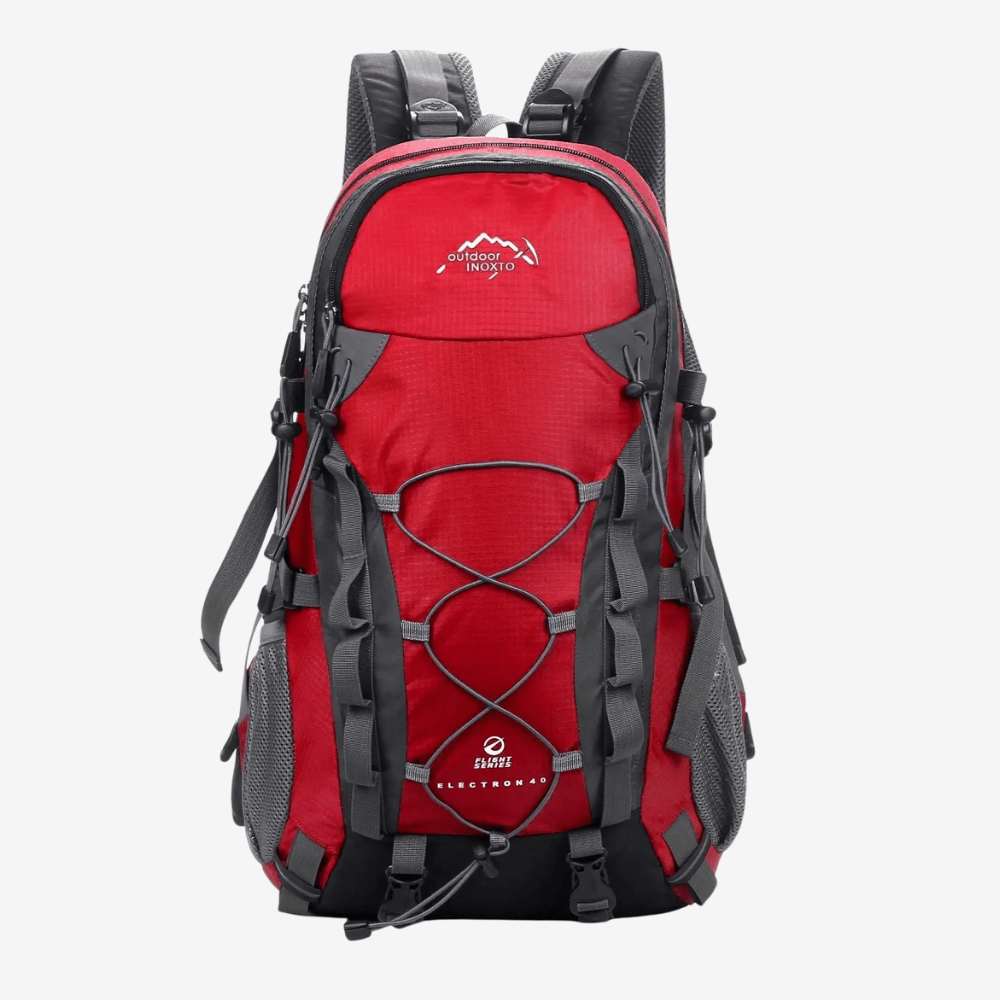 Sac à dos de randonnée 40 L à dos ventilé, 50 x 32 x 15 cm, rouge