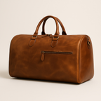 Sac de voyage homme en cuir marron, 50 x 24 x 26 cm, marron vieilli