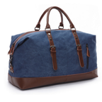 Sac de voyage femme à bandoulière réglable, poches de rangement, bleu