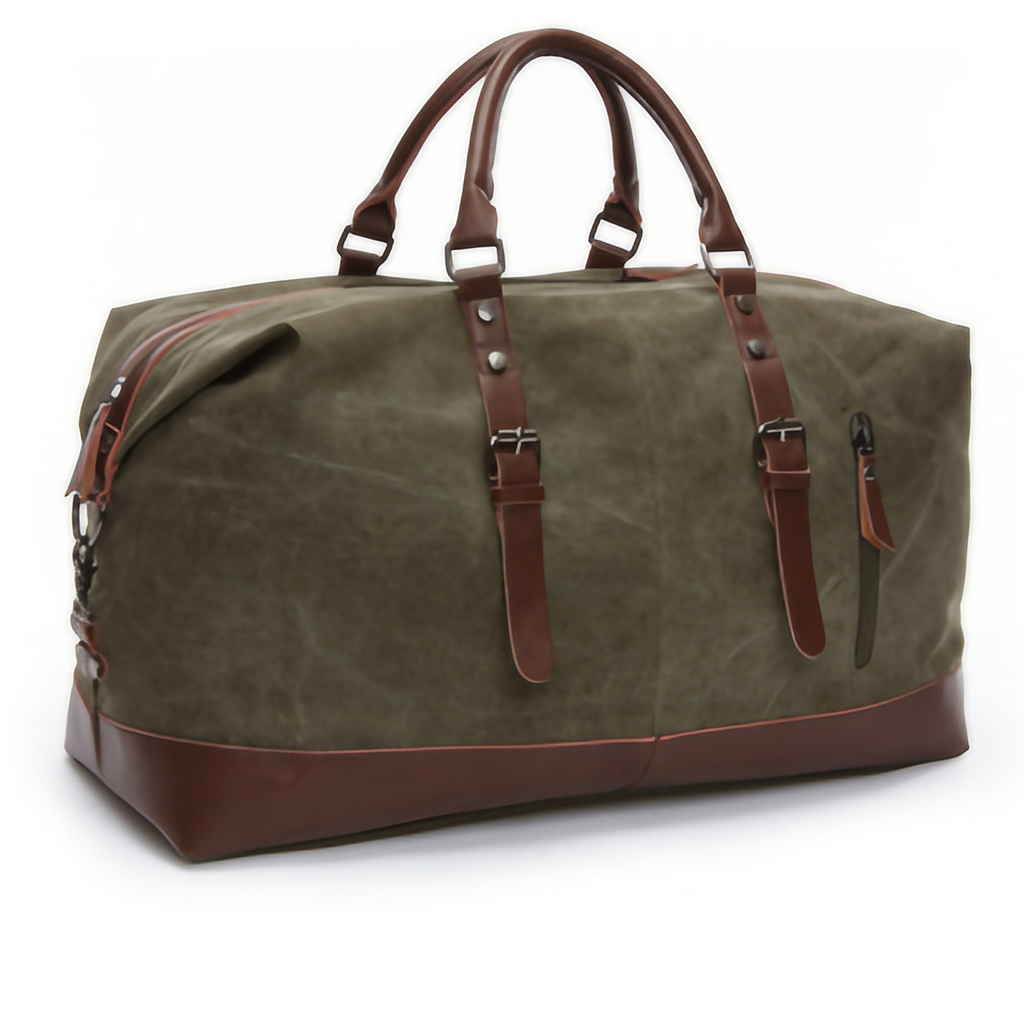 Sac de voyage femme à bandoulière réglable, poches de rangement, vert