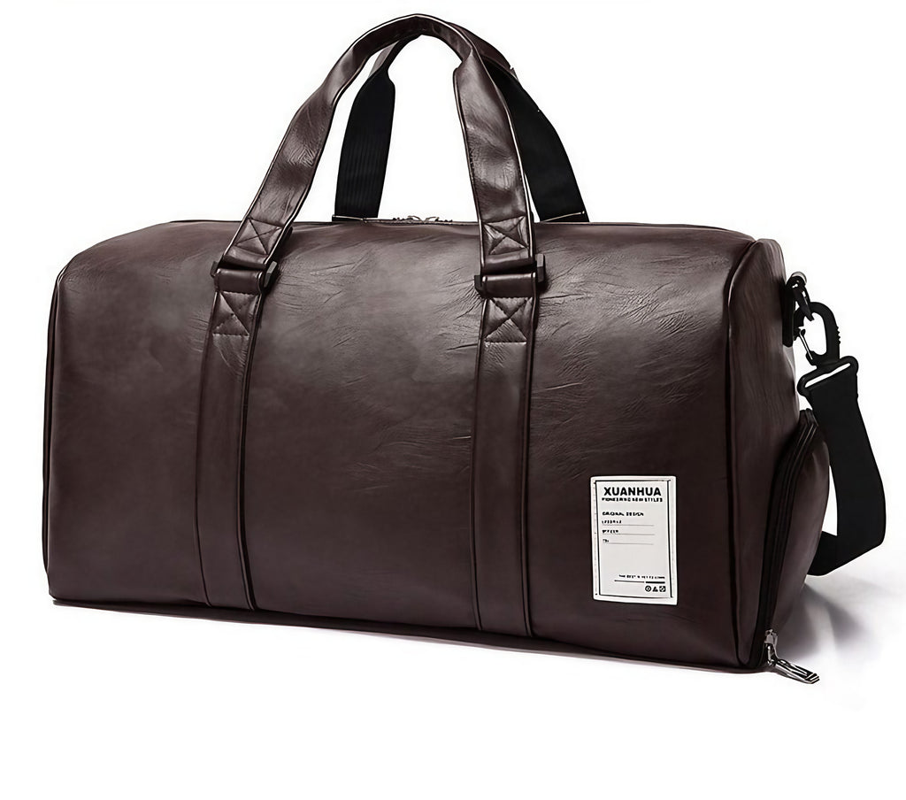Sac de voyage femme en similicuir, 20 ou 30 litres, noir ou café, café