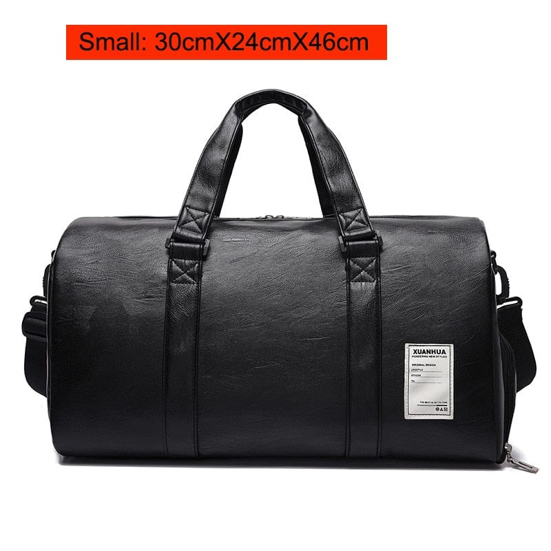 Sac de voyage femme en similicuir, 20 ou 30 litres, noir ou café