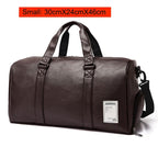 Sac de voyage femme en similicuir, 20 ou 30 litres, noir ou café