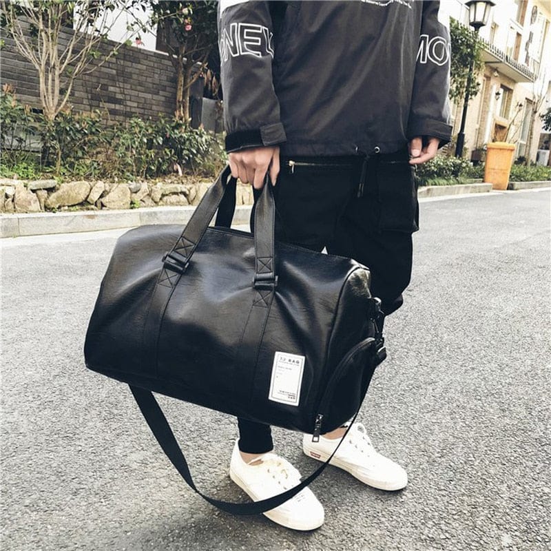 Sac de voyage femme en similicuir, 20 ou 30 litres, noir ou café