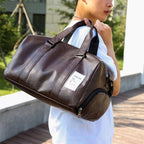 Sac de voyage femme en similicuir, 20 ou 30 litres, noir ou café