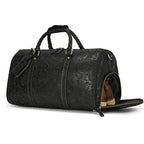 Sac de voyage femme en cuir gravé de fleurs, 50 x 26 x 27 cm