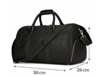 Sac de voyage femme en cuir gravé de fleurs, 50 x 26 x 27 cm