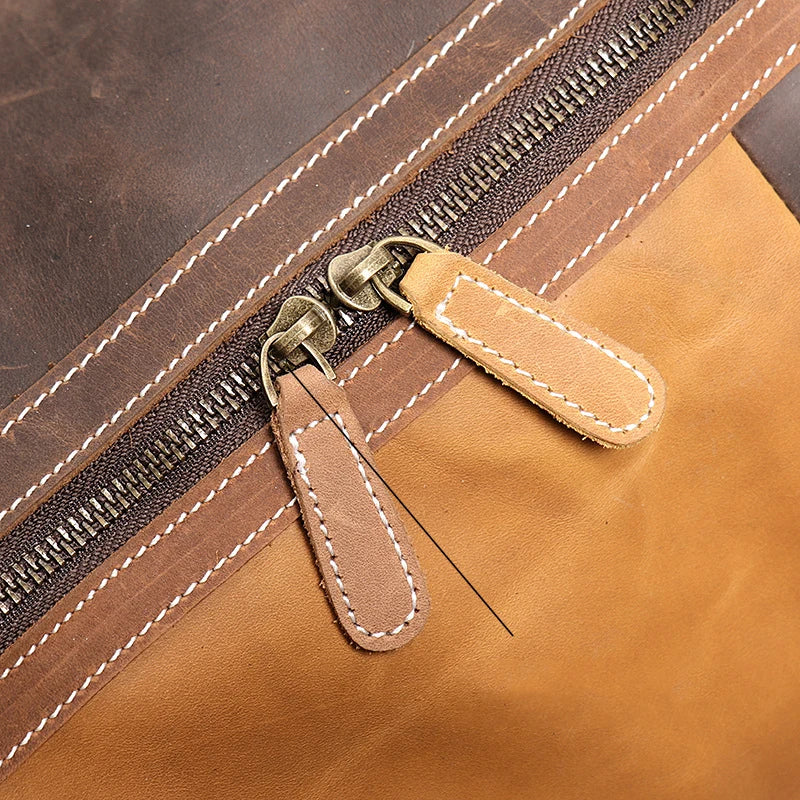Sac de voyage femme en patchwork, tons bruns, 50 x 25 x 30 cm
