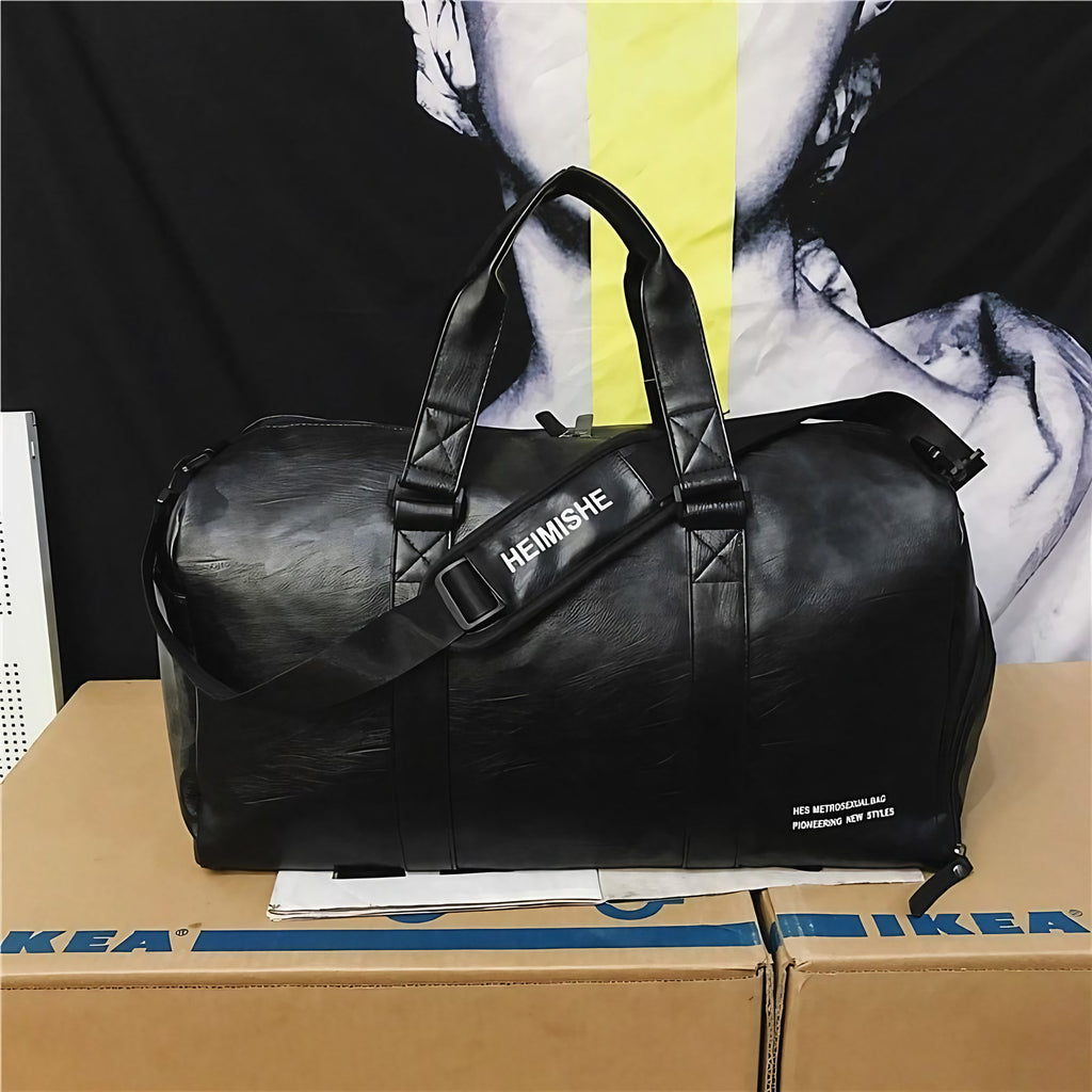 Sac de voyage femme en similicuir, petit ou grand, trois coloris, noir
