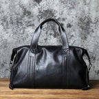 Sac de voyage homme en cuir, 45 x 17 x 28 cm, zippé