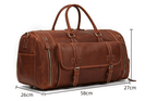 Sac de voyage homme en cuir, 52 ou 58 cm, marron ou café