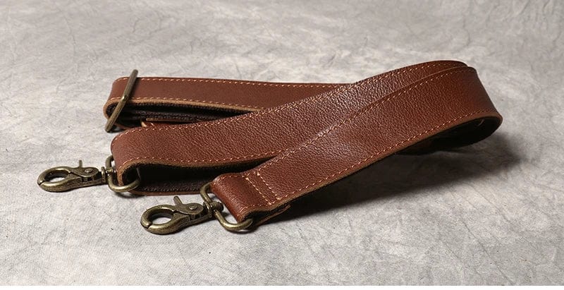 Sac de voyage homme en cuir, 50 x 25 x 25 cm, bandoulière réglable