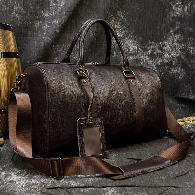 Sac de voyage homme en cuir, format cabine 45 cm