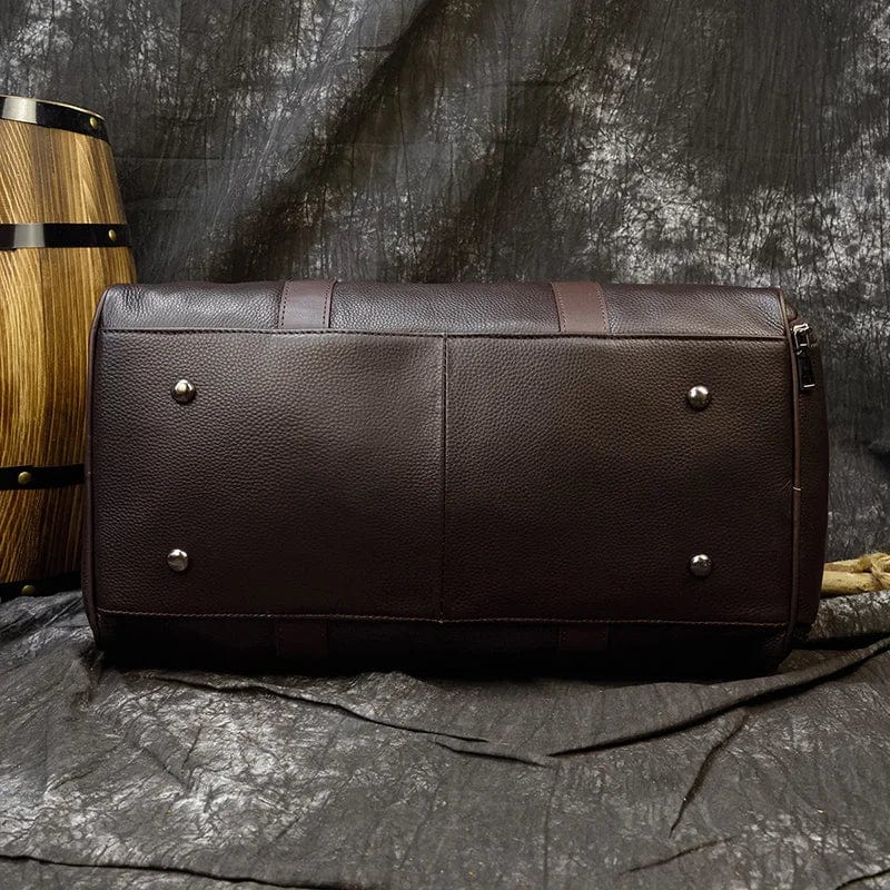 Sac de voyage homme en cuir, format cabine 45 cm