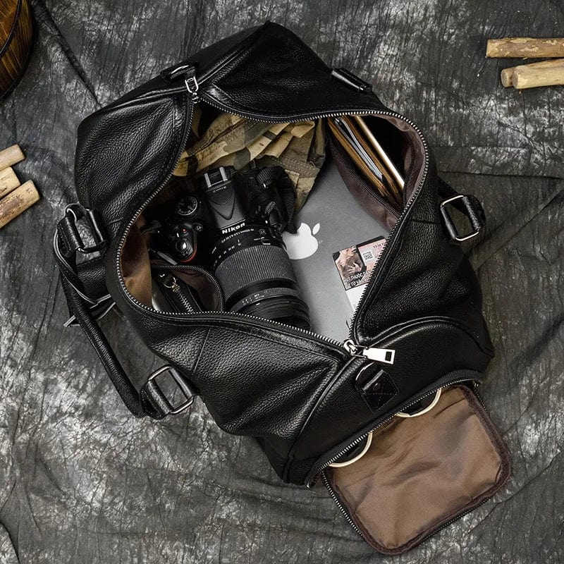 Sac de voyage homme en cuir, format cabine 45 cm
