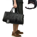 Sac de voyage homme en cuir, format cabine 45 cm