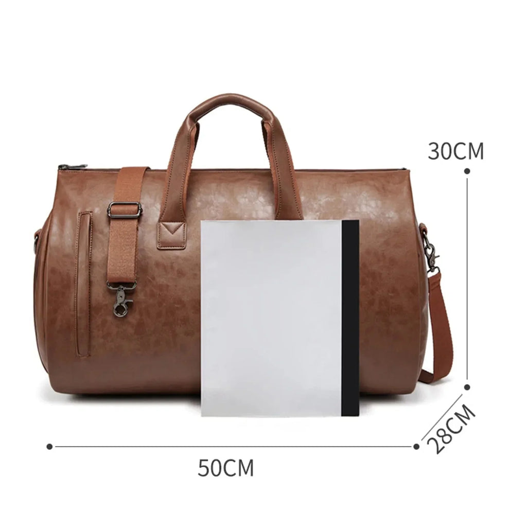Sac de voyage homme porte-costume en similicuir, 50 x 28 x 30 cm