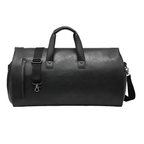 Sac de voyage homme porte-costume en similicuir, 50 x 28 x 30 cm, noir
