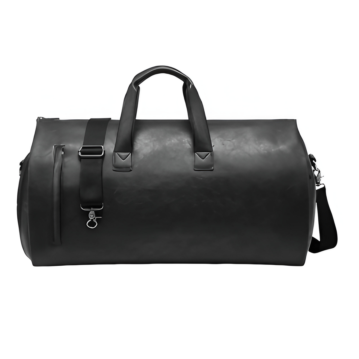 Sac de voyage homme porte-costume en similicuir, 50 x 28 x 30 cm, noir