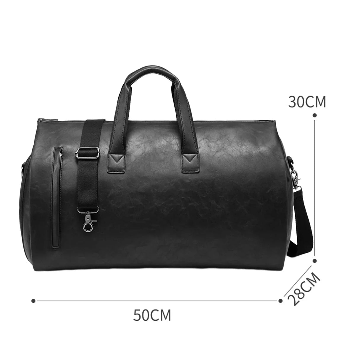 Sac de voyage homme porte-costume en similicuir, 50 x 28 x 30 cm
