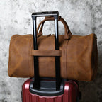 Sac de voyage homme en cuir, 55 cm, fermeture éclair