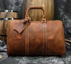 Sac de voyage homme 45 x 27 x 22 cm, format bagage cabine, marron