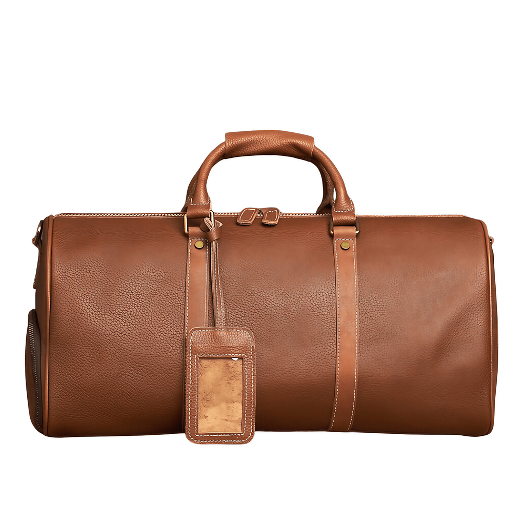 Sac de voyage homme en cuir souple, noir ou marron