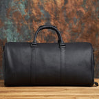 Sac de voyage homme en cuir souple, noir ou marron