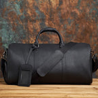 Sac de voyage homme en cuir souple, noir ou marron
