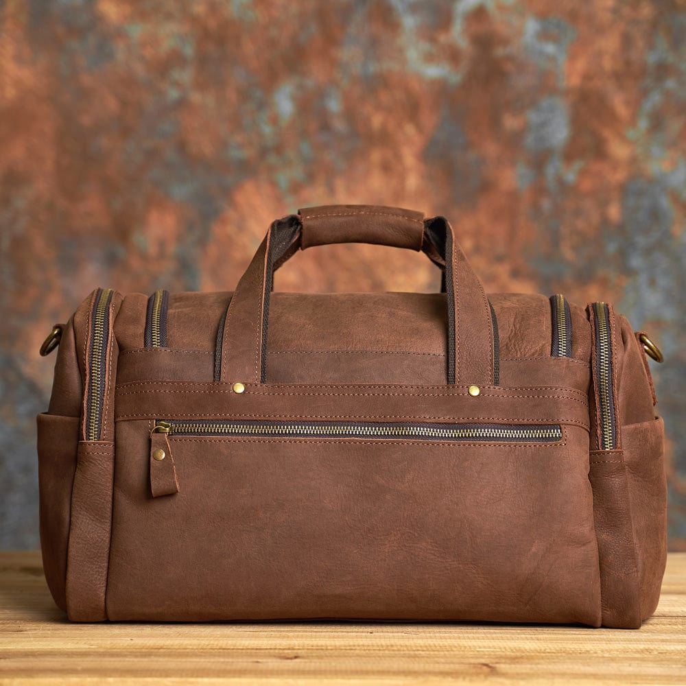 Sac de voyage homme en cuir, 46 x 25 x 25 cm, 1,9 kg