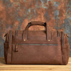 Sac de voyage homme en cuir, 46 x 25 x 25 cm, 1,9 kg