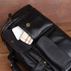 Sac de voyage homme en cuir, 46 x 25 x 25 cm, 1,9 kg