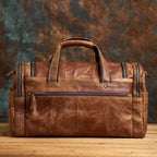 Sac de voyage homme en cuir, 46 x 25 x 25 cm, 1,9 kg