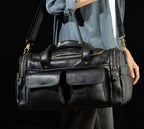 Sac de voyage homme en cuir, 46 x 25 x 25 cm, 1,9 kg