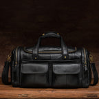 Sac de voyage homme en cuir, 46 x 25 x 25 cm, 1,9 kg