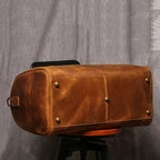 Sac week-end homme en cuir noir, 50 x 24 x 26 cm