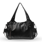 Sac besace femme à bandoulière amovible, format A4, 40 x 25 cm, noir