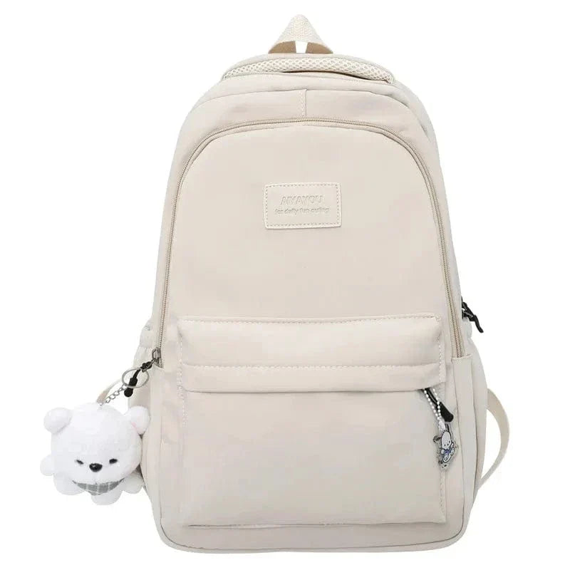 Sac à dos femme pour ordinateur 16 pouces, 20 litres, nylon, beige