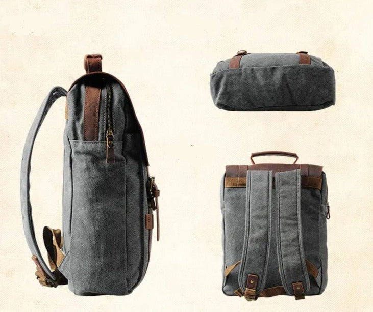 Sac à dos unisexe en toile, style preppy, quatre coloris